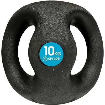 Balle de Médicine SPORTI FRANCE - PVC, Poignées, Toucher Doux - 10kg - Publicité Balle de Médicine SPORTI FRANCE - PVC, Poignées, Toucher Doux - 10kg - Publicité