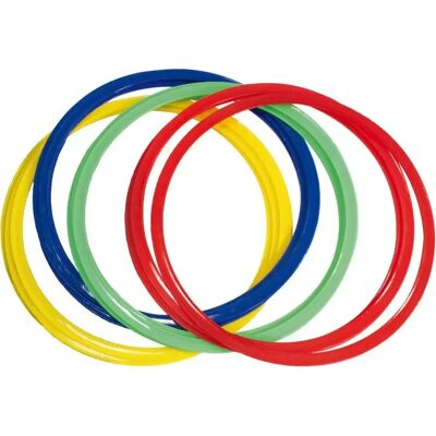Sporti 12er Set Bunte Flache Flexi-Hula-Hoops Sporti 12er Set Bunte Flache Flexi-Hula-Hoops