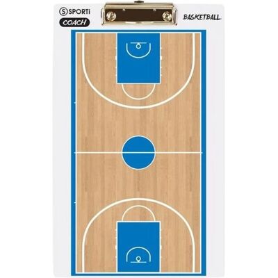Tableau d'entraînement basket Sporti France 3D - Beige/Bleu - Plein/Moitié - Publicité Tableau d'entraînement basket Sporti France 3D - Beige/Bleu - Plein/Moitié - Publicité