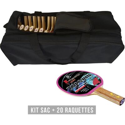 Sporti France Topspin Schwarz - Tennisracket-Set mit Tasche Sporti France Topspin Schwarz - Tennisracket-Set mit Tasche