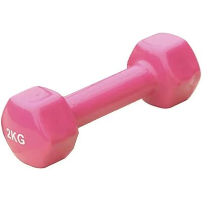 Vinyl Dumbbells Sporti France 2kg Roze - Sportuitrusting Vinyl Dumbbells Sporti France 2kg Roze - Sportuitrusting
