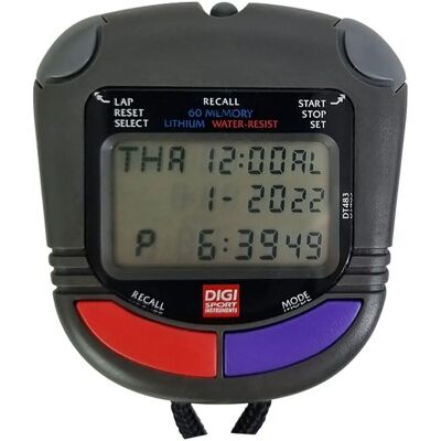 Digi Sport Instruments DTM60S Stopwatch - Water-Resistant, 60 Memory Digi Sport Instruments DTM60S Stopwatch - Water-Resistant, 60 Memory