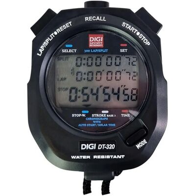 Digi Sport Instruments DT320 Stopwatch - Water-resistant, 300 Memory Digi Sport Instruments DT320 Stopwatch - Water-resistant, 300 Memory
