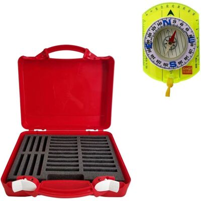 Digi Sport Instruments Compass Set - 24 School Compasses in Red Case Digi Sport Instruments Compass Set - 24 School Compasses in Red Case