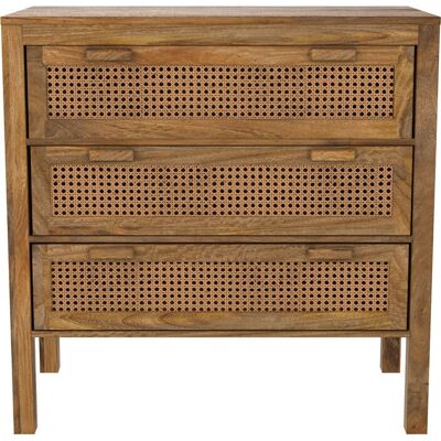 Rendez-Vous Déco Madera de mango y caña - Cómoda de 3 cajones Rendez-Vous Déco Madera de mango y caña - Cómoda de 3 cajones