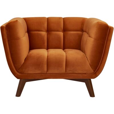 Sillón Mona de terciopelo naranja - Rendez-Vous Déco Sillón Mona de terciopelo naranja - Rendez-Vous Déco