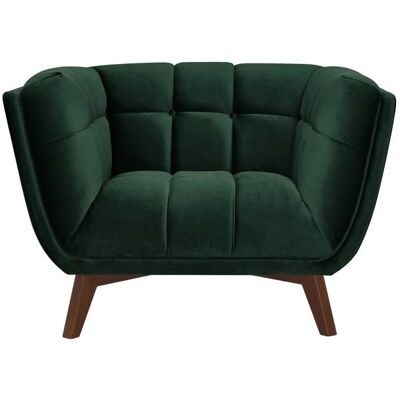 Sillón Mona de Terciopelo Verde Oscuro - 110x75x90cm Sillón Mona de Terciopelo Verde Oscuro - 110x75x90cm