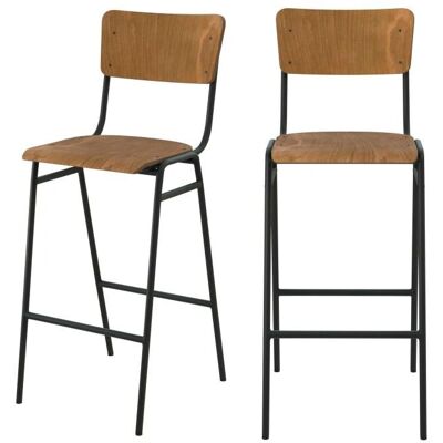Rendez-Vous Déco Conjunto de Taburetes de Madera Oscura - 3 Variantes Rendez-Vous Déco Conjunto de Taburetes de Madera Oscura - 3 Variantes