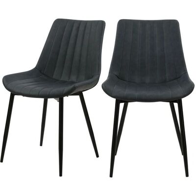 Ensemble de Chaises Killi Rendez-Vous Déco - Cuir Synthétique, Pieds en Métal - Publicité Ensemble de Chaises Killi Rendez-Vous Déco - Cuir Synthétique, Pieds en Métal - Publicité