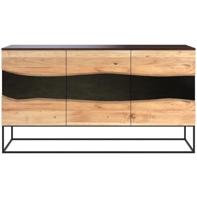 Rendez-Vous Déco Credenza - Madera de acacia y metal - 3 puertas - 150cm Rendez-Vous Déco Credenza - Madera de acacia y metal - 3 puertas - 150cm