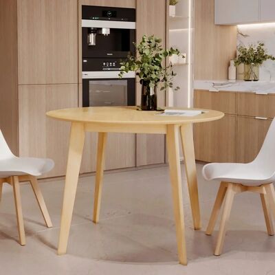 Rendez-Vous Déco - Mesa redonda - 100cm - Madera clara - 4 plazas Rendez-Vous Déco - Mesa redonda - 100cm - Madera clara - 4 plazas