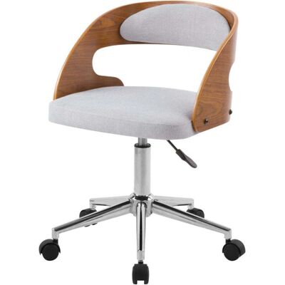 Silla de oficina gris ajustable Louis - Rendez-Vous Déco Silla de oficina gris ajustable Louis - Rendez-Vous Déco