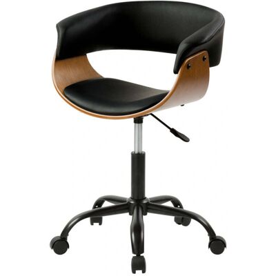 Silla de oficina Rendez-vous Déco Basile - Ergonómica, Negra, Altura Ajustable Silla de oficina Rendez-vous Déco Basile - Ergonómica, Negra, Altura Ajustable
