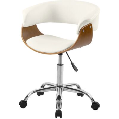 Silla de oficina blanca Rendez-Vous Déco con ruedas - Muebles de oficina Silla de oficina blanca Rendez-Vous Déco con ruedas - Muebles de oficina