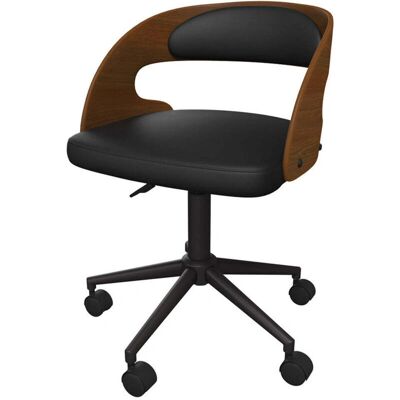 Silla de oficina Louis Rendez-vous Déco - Ajustable, Negro, Acabado en madera Silla de oficina Louis Rendez-vous Déco - Ajustable, Negro, Acabado en madera