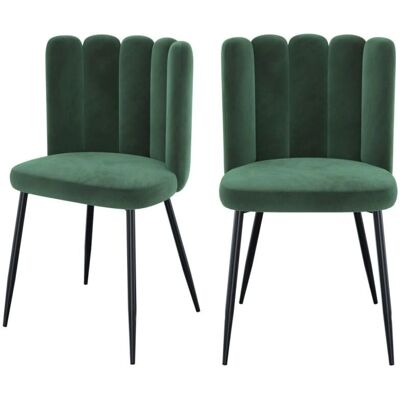 Conjunto de Sillas de Terciopelo Verde Rosy - Estilo Art Déco Conjunto de Sillas de Terciopelo Verde Rosy - Estilo Art Déco