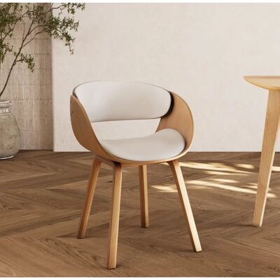 Silla Rendez-Vous Déco - Blanco, Madera Clara, Moderna - Silla Silla Rendez-Vous Déco - Blanco, Madera Clara, Moderna - Silla