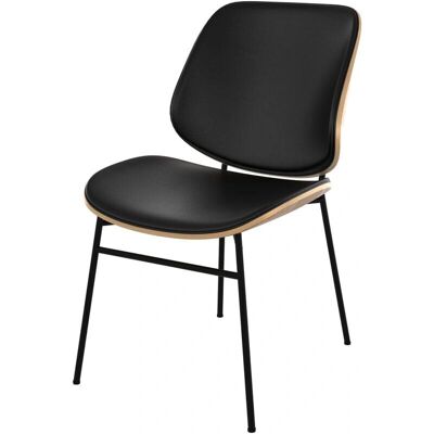 Silla Rendez-vous Déco - Madera oscura PU negro Metal - Silla Silla Rendez-vous Déco - Madera oscura PU negro Metal - Silla