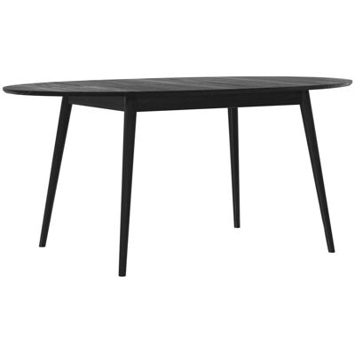 Mesa de comedor ovalada negra extensible - Rendez-Vous Déco - 8 plazas Mesa de comedor ovalada negra extensible - Rendez-Vous Déco - 8 plazas