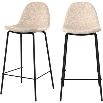 Rendez-Vous Déco - Henrik - Tela beige - 65,5cm - Silla de bar Rendez-Vous Déco - Henrik - Tela beige - 65,5cm - Silla de bar