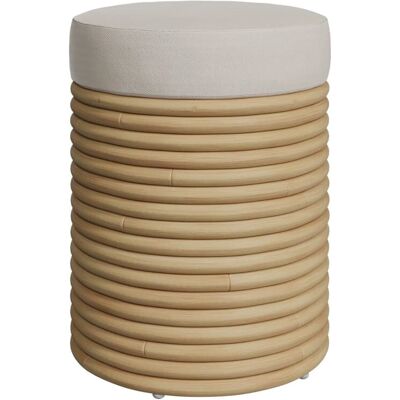 Rendez-vous Déco Théa - Tabouret en rotin et tissu - Bois clair - 45cm - Publicité Rendez-vous Déco Théa - Tabouret en rotin et tissu - Bois clair - 45cm - Publicité