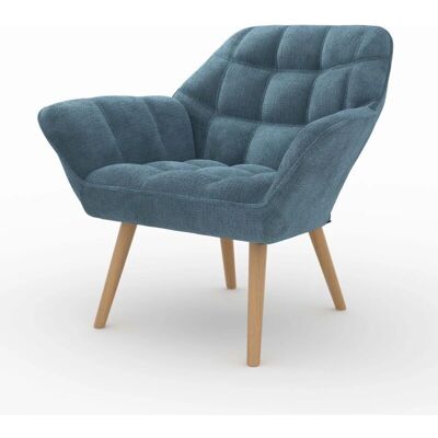 Sillón de Tela Azul Simba - Rincón de relax o salón chic Sillón de Tela Azul Simba - Rincón de relax o salón chic