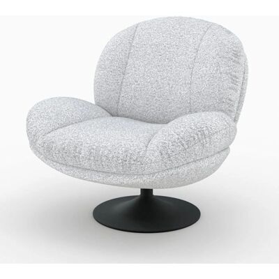 Rendez-vous Déco Ricci Sillón giratorio gris jaspeado Rendez-vous Déco Ricci Sillón giratorio gris jaspeado