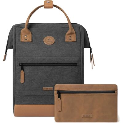 Cabaia Großer Melanged Rucksack - Londres Brown - Großes Fassungsvermögen Cabaia Großer Melanged Rucksack - Londres Brown - Großes Fassungsvermögen