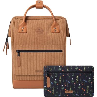 Sac à dos Cabaia Dubai Marron en Velours Recyclé - 23L - Publicité Sac à dos Cabaia Dubai Marron en Velours Recyclé - 23L - Publicité