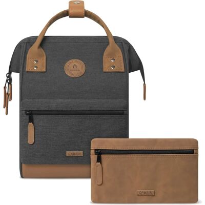Cabaia Kleiner Rucksack - Mittelgrau - Leicht, Austauschbare Fronttaschen, Wasserabweisend Cabaia Kleiner Rucksack - Mittelgrau - Leicht, Austauschbare Fronttaschen, Wasserabweisend