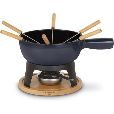 H.Koenig Mont Joux - couleur bleue - Set à fondue - Publicité H.Koenig Mont Joux - couleur bleue - Set à fondue - Publicité