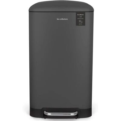 Les Collectors N°831 Pattumiera da Cucina - 40 L, Acciaio, Grigio Les Collectors N°831 Pattumiera da Cucina - 40 L, Acciaio, Grigio