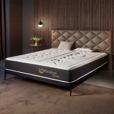 Naturalex - Matelas Premium à ressorts ensachés 140x190cm - Épais 24cm - Mousse à mémoire & Blue Latex - Semi-ferme - Publicité Naturalex - Matelas Premium à ressorts ensachés 140x190cm - Épais 24cm - Mousse à mémoire & Blue Latex - Semi-ferme - Publicité