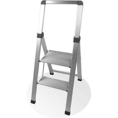 Facilitys - Escalón de aluminio pro slim de 2 peldaños - Escalera de mano Facilitys - Escalón de aluminio pro slim de 2 peldaños - Escalera de mano