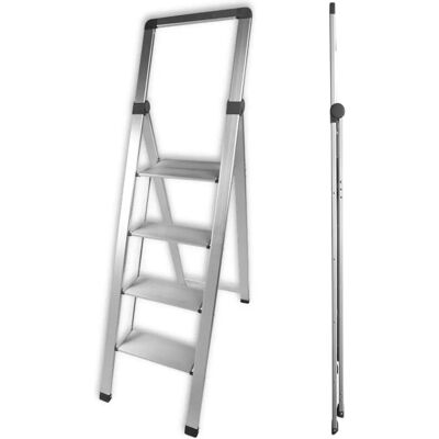 Facilitys Escalera de 4 Peldaños de Aluminio - Compacta y Duradera Facilitys Escalera de 4 Peldaños de Aluminio - Compacta y Duradera