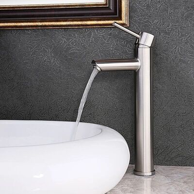 KROOS High-Rise Basin Mixer - Brushed Nickel - Faucet KROOS High-Rise Basin Mixer - Brushed Nickel - Faucet