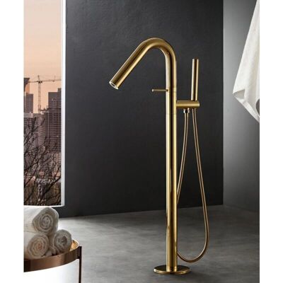 Kroos Modern Bathtub Faucet - Gold - Floor Mount Kroos Modern Bathtub Faucet - Gold - Floor Mount