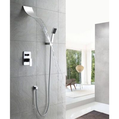 Kroos Shower Pack with Rain Head - Wall-Mounted, Chrome, 9 L/min Kroos Shower Pack with Rain Head - Wall-Mounted, Chrome, 9 L/min