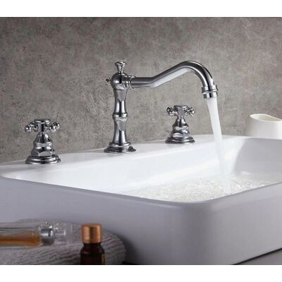 Kroos - Vintage Style Chrome Bathroom Sink Mixer - Faucet Kroos - Vintage Style Chrome Bathroom Sink Mixer - Faucet