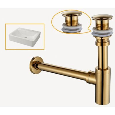 Kroos Sifón - Latón, Diseño moderno, Acabado duradero - Sifón para lavabo Kroos Sifón - Latón, Diseño moderno, Acabado duradero - Sifón para lavabo