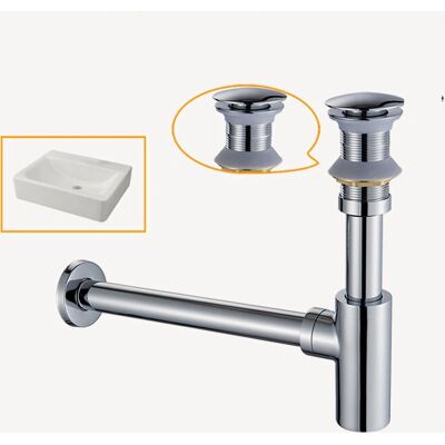 KROOS - Sifón cilíndrico - Brass - Chrome - Siphon KROOS - Sifón cilíndrico - Brass - Chrome - Siphon