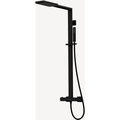 Kroos Sirius Moderne Schwarze Rechteckige Regendusche-Säule - 1020mm Kroos Sirius Moderne Schwarze Rechteckige Regendusche-Säule - 1020mm