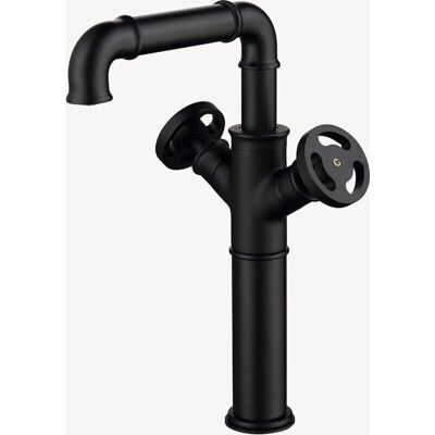 Kroos Kroos - Mezclador de lavabo estilo industrial negro - Gemma Kroos Kroos - Mezclador de lavabo estilo industrial negro - Gemma