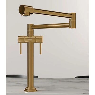 Kroos - Grifo mezclador de cocina estilo retro - oro - Faucet Kroos - Grifo mezclador de cocina estilo retro - oro - Faucet