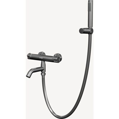 Kroos - Mezclador termostático de bañera empotrado - Gun Metal Kroos - Mezclador termostático de bañera empotrado - Gun Metal