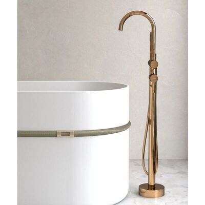 Kroos - Mezclador para bañera y ducha en oro rosa - Corbeau Kroos - Mezclador para bañera y ducha en oro rosa - Corbeau