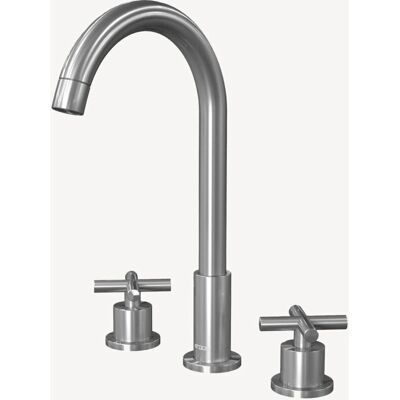 Grifo de lavabo de níquel cepillado KROOS - Corbeau Grifo de lavabo de níquel cepillado KROOS - Corbeau