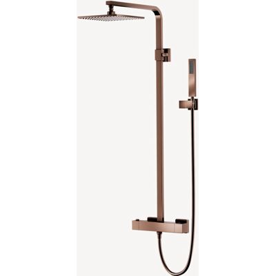 Columna de ducha termostática Sirius en oro rosa - Kroos Columna de ducha termostática Sirius en oro rosa - Kroos