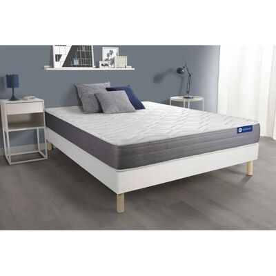 ACTISOM Weißes Matratzen- und Bettrahmen-Set - 180x210cm ACTISOM Weißes Matratzen- und Bettrahmen-Set - 180x210cm