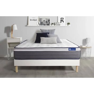 ACTISOM - Pack Matratze und Bettgestell - 130x210cm - Latex & Memory Foam ACTISOM - Pack Matratze und Bettgestell - 130x210cm - Latex & Memory Foam